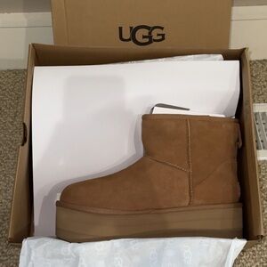 UGG Brown Suede Platform Boots